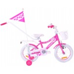 Detský bicykel 14" Fuzlu Thor ružovo biely